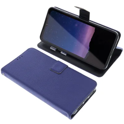 Produktbild von foto-kontor Tasche kompatibel mit CAT S75 Schutzhülle blau Book Style Case Handy Schutz Hülle Buch Wallet Handyhülle Cover Klapphülle Ständer Handytasche
