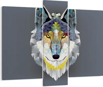 Produktbild von Bild auf Leinwand - Leinwandbild - Tier Abstraktion - 95x80cm - Wand Bild - Wanddeko - Wandbilder - Leinwanddruck - Bilder - Kunstdruck - Wanddekoration - Leinwand bilder - Wandkunst - CB95x80-3633