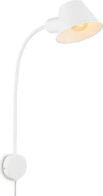 Produktbild von Bettleuchte Bettlampe schwenkbar Leselampe 1xE27 10W weiß Schlafzimmer Briloner