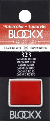 Produktbild von Blockx 3x Aquarellfarbe, Kadmiumrot - 1/2 Näpfchen 1,5ml - Cadmium Rot 41323BXC