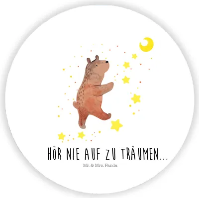 Produktbild von Mr. & Mrs. Panda magnet Bär Träume - Weiß - Geschenk, Traumdeutung, für fotos, Teddy, kühlschrank, Träumen, Traum, Kühlschrankmagnet, pinnwand, magnettafel