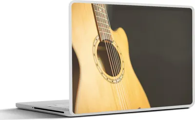 Produktbild von MuchoWow® Laptop Aufkleber Sticker Cover Halbseitenansicht einer akustischen Gitarre 30x21 cm - Sticker für Laptop - Selbstklebend