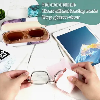 Produktbild von 6 Stück Brillenetui Hardcase, Brillenbox Hartschalen, Tragbare Brillentasche mit Putztuch für Damen und Herren