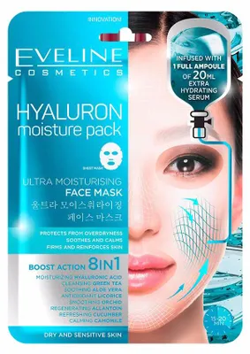Immagine prodotto di Eveline Cosmetics Maski Plachtowe – maschera viso, idratante, lenitivo