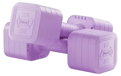 Obrázek produktu pro Nastavitelné činky, kompaktní provedení, protiskluzová rukojeť, 5 kg × 2, fialové