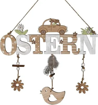 Produktbild von Ostern Dekoration Schriftzug hängend 29x 34cm