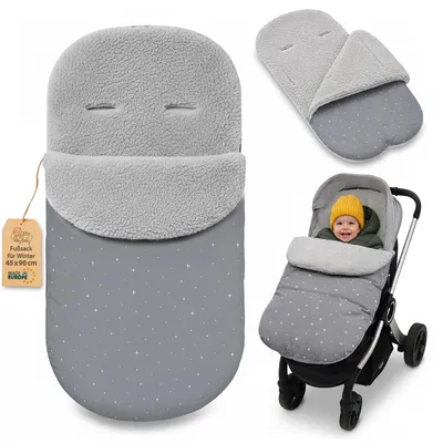 Produktbild von Fußsack Kinderwagen Winterfußsack Buggy 90x45 cm aus Bouclé Galaxie