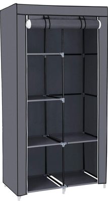 Herzberg HG-8010: Kleiderschrank - Klein Schwarz
