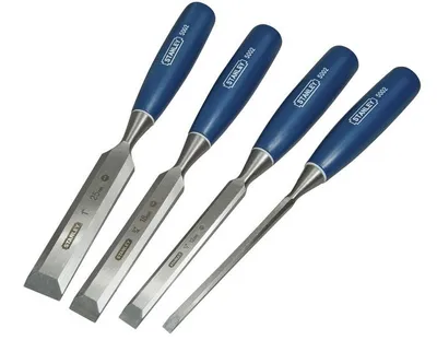 Image de Stanley - Jeu de burins - 4 pièces (6 12 18 25 mm) Seria 5002, couleur bleu