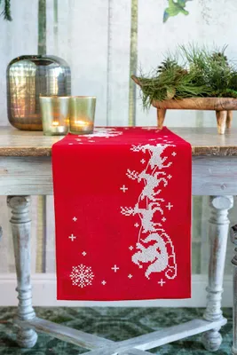 Kreuzstichpaket Tischläufer 30x105 cm Weihnachten DIY