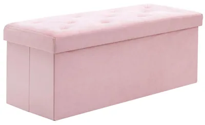 Imagen del producto de Banco con espacio de almacenamiento, tapizado en terciopelo, de 110 x 40 x 40 cm, ideal para el salón