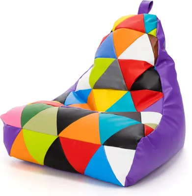 Obrázek produktu pro Ecopuf Keiko Patchwork, sedací vak køeslo sedací vak Outdoor, Fialová E7, S