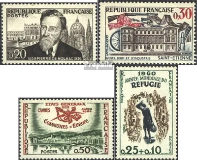 Produktbild von Briefmarken Frankreich 1960 Mi 1290,1291,1292,1301 (kompl.Ausg.) postfrisch Nolhac