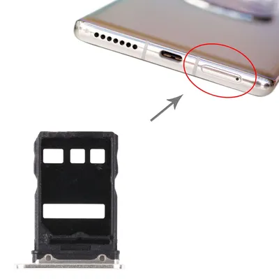 Immagine prodotto di Per Huawei Mate 40 SIM Card Tray + NM Card Tray Card Holder Silver New