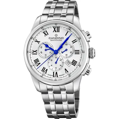 Produktbild von Candino Herren Chronograph Uhr Sport Sport Edelstahl Armbanduhr silber UC4744/4