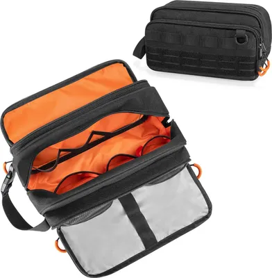 Produktbild von Taktische Kulturtasche für Männer - Rasur Reisetasche - Schwarz