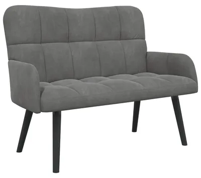 Produktbild von 2-Sitzer Sofa Dunkelgrau 115 x 61 x 87 cm Samt (V)