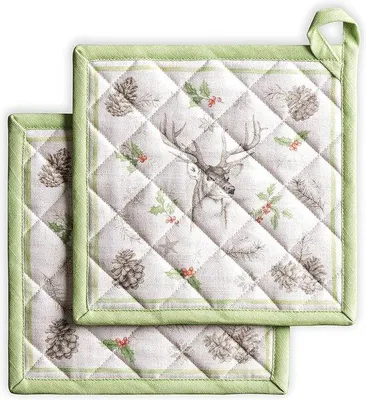 Produktbild von Famanu Pannenlappen Set aus 100% Baumwolle - 2 Stück, 20 cm x 20 cm