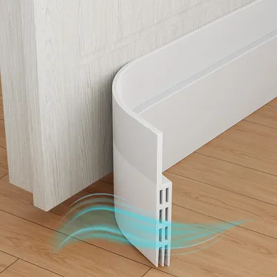 Produktbild von Veddelholzer 2 x 1 m zuschneidbar Türdichtung selbstklebend Zugluftstopper für Türen Tür Zugluftstopper Türdichtung unten weiß & braun perfekter Schallschutz Tür sowie Insekten & Geruchsschutz