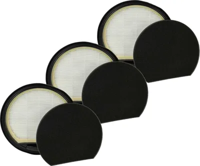 Produktbild von vhbw 3x Staubsaugerfilter kompatibel mit Bosch BGS05AAA2, BGS05X240 Staubsauger - Abluftfilter Schwarz Weiß