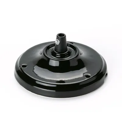Produktbild von Lampen Baldachin Porzellan Zugentlastung Keramik Deckenbaldachin Abdeckung edel, 105mm, Schwarz
