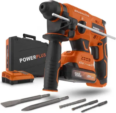 Obrázok produktu pre POWERPLUS POWDP15640 - Aku kombinované kladivo 20V bezuhlíkové SET