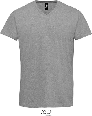 Obrázek produktu pro SOLs 02940 | Pánské tričko Imperial s výstřihem do V - 190 Jersey - barva: Grey Melange - velikost: M