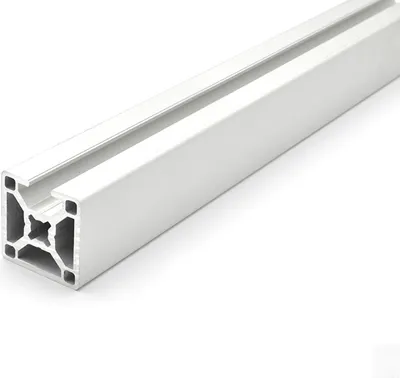 Produktbild von Länge 1980mm - Design-Aluminiumprofil 30x30L 3 Nuten verdeckt B-Typ Nut 8 (leicht), silber eloxiert. Aluminium Profil 30x30 Alu Profil 30 x 30 Systemprofil