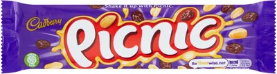 Obrázek produktu pro Mléčná čokoláda Cadbury Picnic s karamelem, arašídovým máslem a hrozny 48,4 G