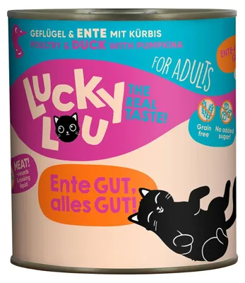 Produktbild von Lucky Lou Lifestage Adult Geflügel & Ente 6x 800 g