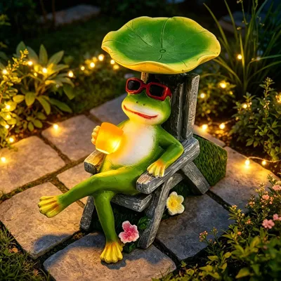 Image de Sculpture de tortue solaire pour jardin, avec éclairage LED, étanche, en résine