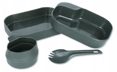 Produktbild von Wildo Camp-A-Box Light Olivgrün Campinggeschirr Set