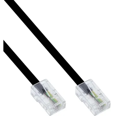 Produktbild von InLine ISDN Anschlusskabel, RJ45 Stecker / Stecker (8P4C), 5m, 5 m, RJ-45, RJ-45, Schwarz