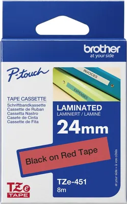 Immagine prodotto di Schriftbandkassette Brother 24mm rot/schwarz    TZE451