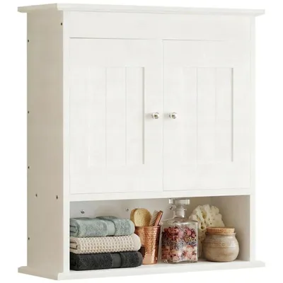 Produktbild von Weißer Wandschrank für das Badezimmer mit Regalen im Loft-Stil