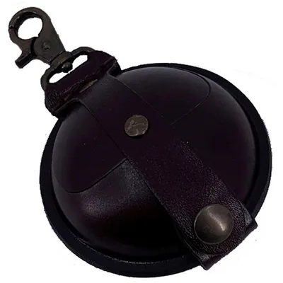 Produktbild von Schlüsselanhänger / Kleingeldbörse groß Sattelleder 9cm braun