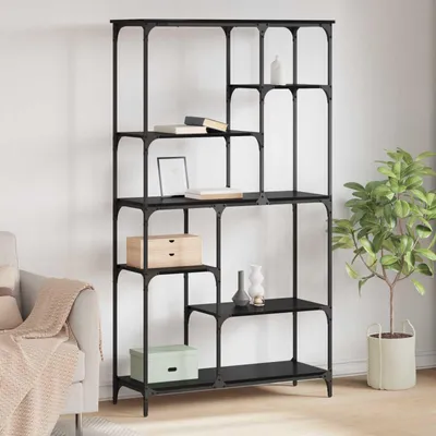 Image de Maison Exclusive - Bibliothèque aspect chêne noir 99 x 35,5 x 176 cm