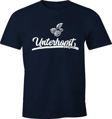 Produktbild von Herren Party T-Shirt Unterhopft Bier Fun-Shirt Moonworks®  L