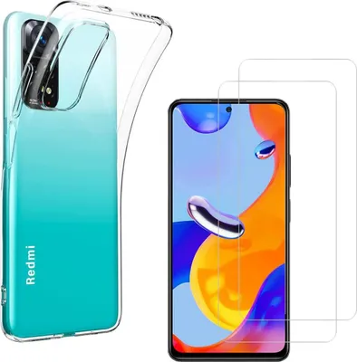 Produktbild von Hülle für Xiaomi Redmi Note 11 Pro / Redmi Note 11 Pro 5G mit 2 Displayschutzfolien aus Hartglas Phonillico®