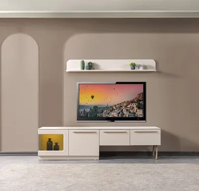 Obrázok produktu pre TV stolík, moderný štýl, farba: biela, , praktický, pohodlný, vhodný do obývačky