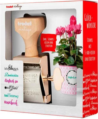 Produktbild von TRODAT Vintage Motivstempel Glückwuensche