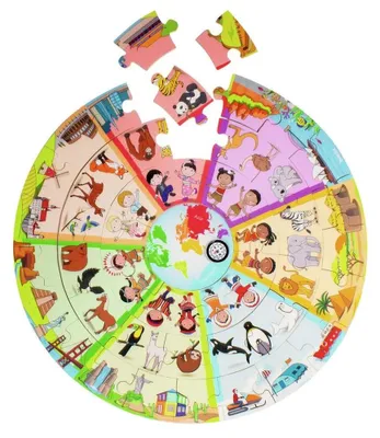 Immagine prodotto di Puzzle educativo XXL Scoprire il mondo