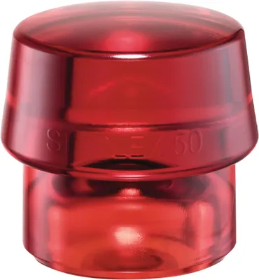 Obrázok produktu pre Hlava kladiva SIMPLEX s mäkkým povrchom, Ø 60 mm, plastová, červená, tvrdá HALDER