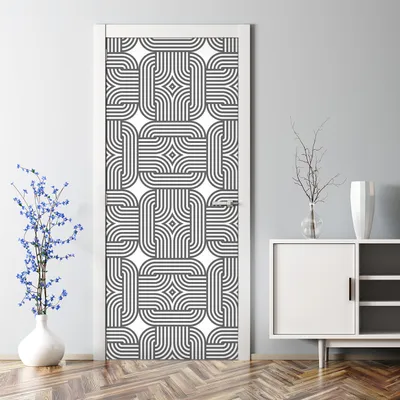 Produktbild von Dekorative Türaufkleber Raumdekoration selbstklebend Klebefolie Türposter Vintage Blumen 85 x 200 cm