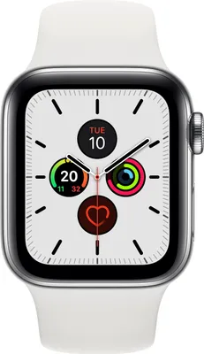 Produktbild von Apple Watch Series 5 GPS + Cellular 40mm Edelstahl Sportband White