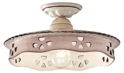Zdjęcie produktu dla Klasyczna lampa sufitowa Alexandria Ceramic White Gold Shaded 1 Light E27