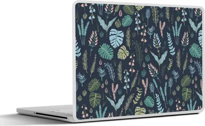 Produktbild von MuchoWow® Laptop Aufkleber Sticker Cover Muster - Dschungel - Monstera - Blumen 30x21 cm - Sticker für Laptop - Selbstklebend