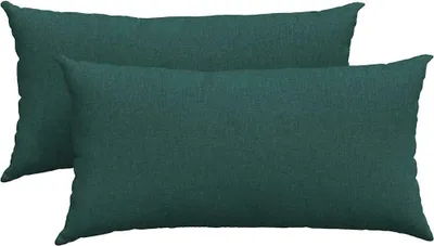 Immagine prodotto di vidaXL Cuscini per divano 2 pezzi Tessuto verde scuro 80 x 40 cm