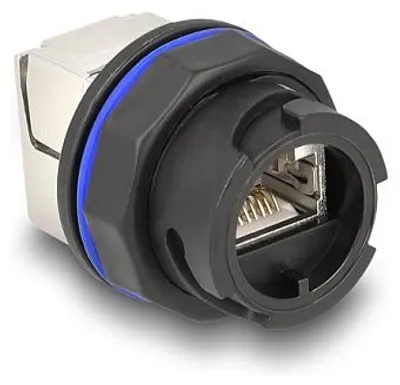 Obrázok produktu pre DeLOCK 67047, RJ45, Čierna, Kovová, Samica, Priamy, Plast, Cat6a