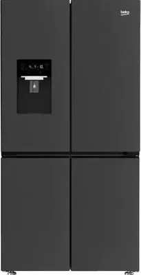 Image de Beko GN1426240ZDXBRN, Réfrigérateur, Portes américaines, Noir, 2 portes, Éclairage LED, Panneau desur la porte